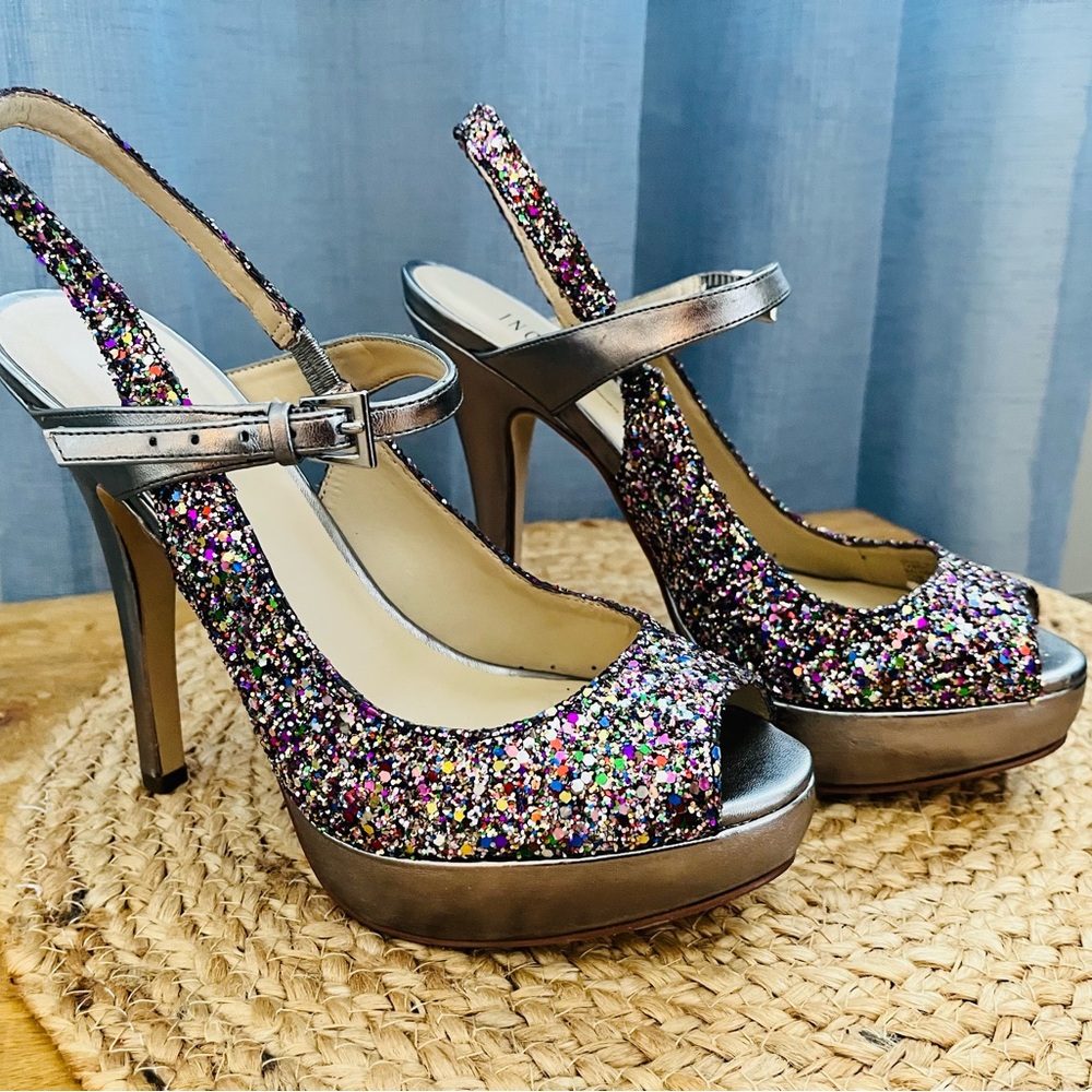 Glitter Multicolor Platform Heels - image 1